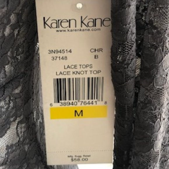 🌻 Karen Kane Sheer Lace Knot Top 🌻 - Picture 6 of 7